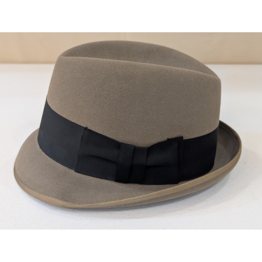VTG Crofut & Knapp New York Mens Classic Fedora Hat - Stanton's 20¼" Head Circ. - Picture 1 of 8